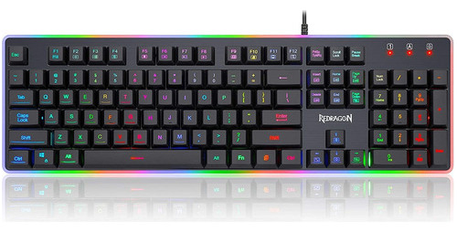 Teclado Para Juegos Redragon K509-rgb, Silencioso, Retroilum