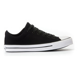 Zapatilla Cool Haas Akron Low Negro Banda Blanca