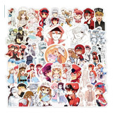 Hataraku Saibou 50 Calcomanias Stickers De Pvc Vs Agua Anime