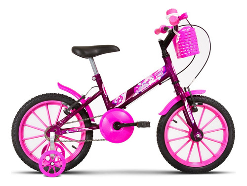 Bicicleta Infantil Aro 16 Ultra Kids Com Cesto E Rodinhas 