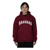 Buzo Harvard Bordó Hoodie Capucha Canguro Keep It Premium 