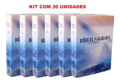 Caixa 30 Biblias Sagrada Evangelismo Doações Pequena Atacado