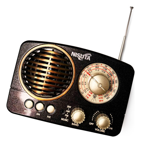 Radio Am/fm Vintage Nisuta Bluetooth Salida Auricular Rv14 C