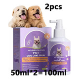 2x Spray De Escova De Dentes Pet Clean Para Cães E Gatos Par