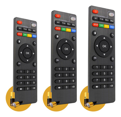 Kit 3 Controle Remoto Smart Tv Aparelho Tv Box Pro 4k 