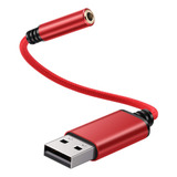 Adaptador De Audio Usb A Conector De Auriculares De 0.138 in