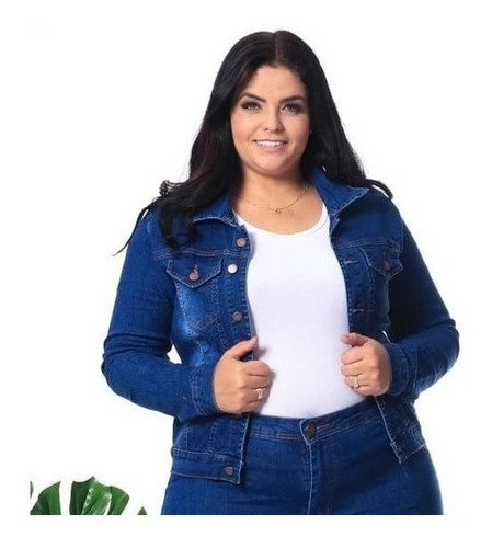 Jaqueta Jeans Com Lycra Plus Size Para Gordinhas Estilosas