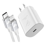 Cargador De 20w Para iPhone 11 12 13 14 Con Cable Tipo C