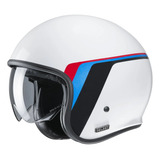 Casco Abierto Hjc V30 Fibra C/visor Osor Retro Moto Delta