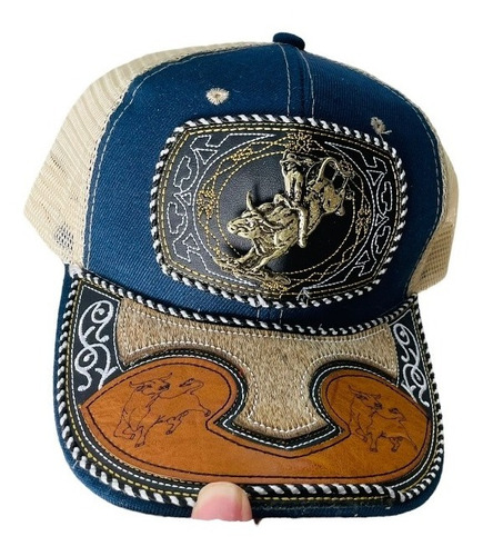 10 Gorras Vaquera Con Placa Metálica Cachucha Charra Mayoreo