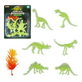 Kit 6 Dinossauro Esqueleto Miniatura Brinquedo Jurássico Rex