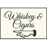Señales - Cartel De Bar De Whisky Y Cigarros De 12.0 in X 8.