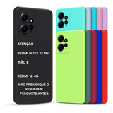 Capa Capinha Compativel Redmi Note 12 4g Silicone Aveludado 