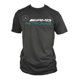 Camiseta Tela Fria Mercedez Formula 1 Estampada.