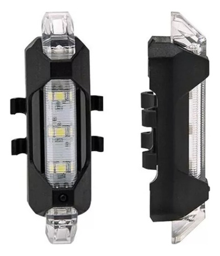 Luz Led Recargable Usb Para Bicicleta Colores Fuertes