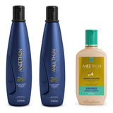 Kit Aneethun Linha A 2 Shampoos 300ml + Creme Cachos 250ml