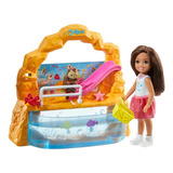 Barbie Club Chelsea Castaña Set De Acuario Mattel Ghv75