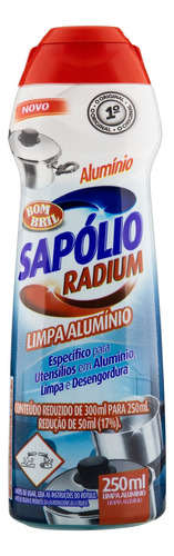 Sapólio Radium Cremoso Limpa Alumínio Bombril 250ml