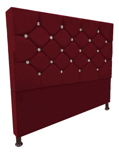 Cabeceira De Cama Box Queen Estofada Kasi Lux - Cores Cor Marsala