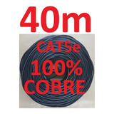 Cabo Rede Cat5e 100% Cobre Preto 40m Internet Net Montado