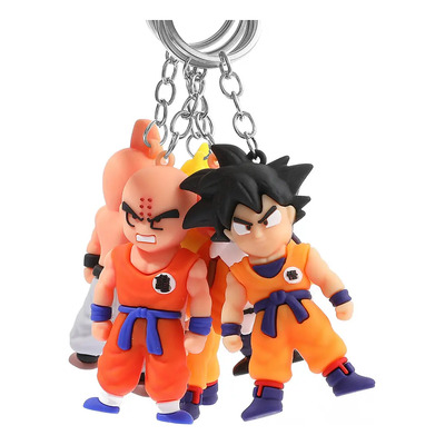Llavero Dragon Ball De Cuatro Secciones Juego Para Auto