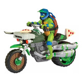 Tortugas Ninja, Motocicleta Con Figura De Leonardo