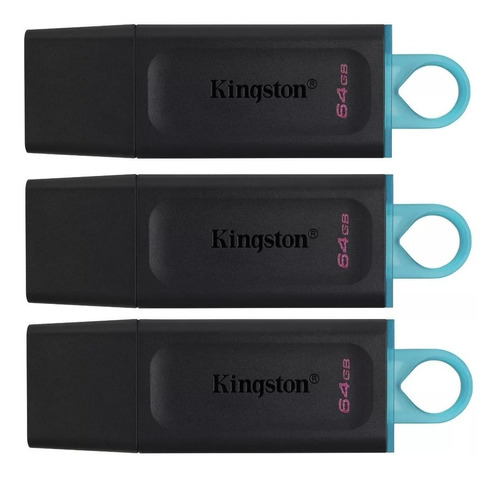 Pack X 3 Pendrive 64gb Kingston Datatraveler Exodia Usb 3.2 