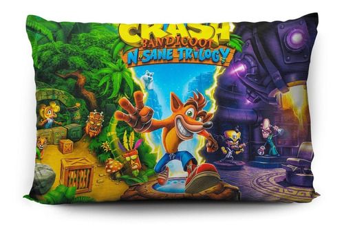 Funda De Almohada Crash Bandicoot 70x45cm Vudú Love 