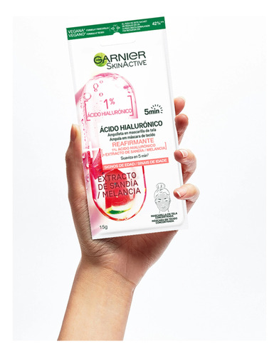 Garnier Ampolla Mascarilla En Tela Firmeza Extracto Sandia