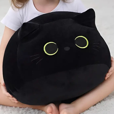 Almohada De Peluche De Gato Negro, Almohada De Sofá Con Dise | Meses sin interés