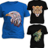 Vectores 13 Animales Mandala. Sublimación Playeras + Previas