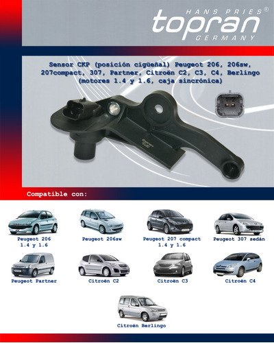 Sensor Ckp Cigeal Peugeot 307 1.6, Partner Foto 3