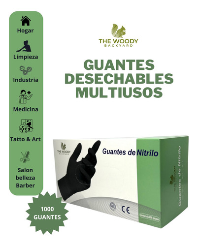 Guantes De Nitrilo Desechables Sin Látex Sin Vinilo 1000pzas