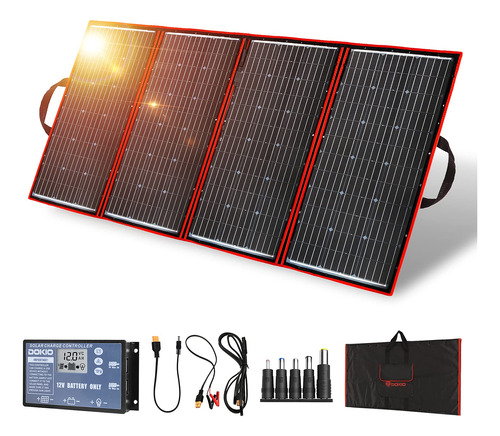 Dokio Kit De Panel Solar Plegable Porttil De 300 W Y 18 V (2