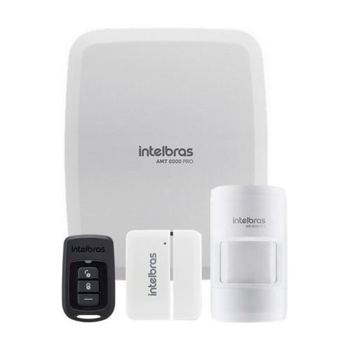 Kit Alarme Amt 8000 Pro Wi-fi Sem Fio, 2 Sensores Intelbras