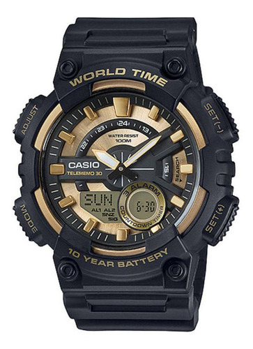 Reloj Pulsera Casio Reloj Reloj Deportivo Para Caballeros Aeq-110bw-9av, Para Hombre Color