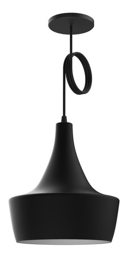 Lampara Colgante Campana Bell10 Moderna E27 Negra Combinada