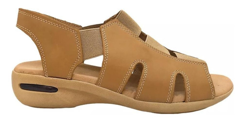 Sandalias De Cuero Vacuno Mujer Con Elastico Hasta Talle 41 