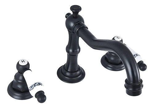 Griferia P/ Baño Antigua Doble Comando Black Velvet Vanitory