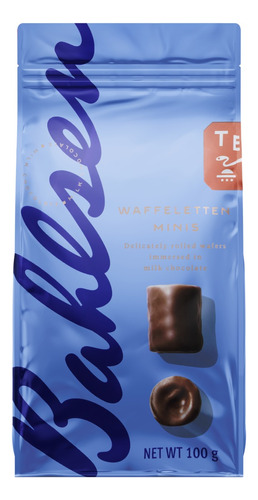 Mini Rolinhos De Wafer Cobertura Chocolate Ao Leite Bahlsen Pacote 100g