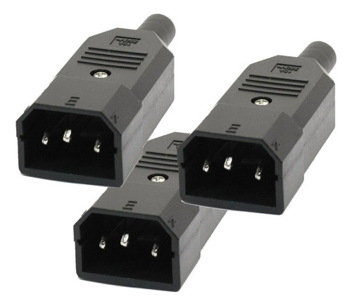 Conector Power Interlock Pc.c14 Alimentacion Para Armar X 3