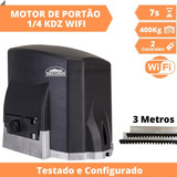 Kit Motor Garen Portão Wifi Bluetooth App Celular 3m 2tx