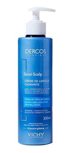 Dercos Shampoo Creme De Limpeza Calmante Sensi-scalp 300ml