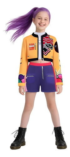 Anime Kpop Demon Hunter Cosplay Rumi Zoey Mira Cosplay Traje Completo Para Niños Y Niñas, Ropa Para Actuaciones Teatrales Para Halloween Cazadora Demo | Envío gratis