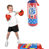 Saco De Pancadas Boxe Infantil Com 2 Luvas Confortáveis