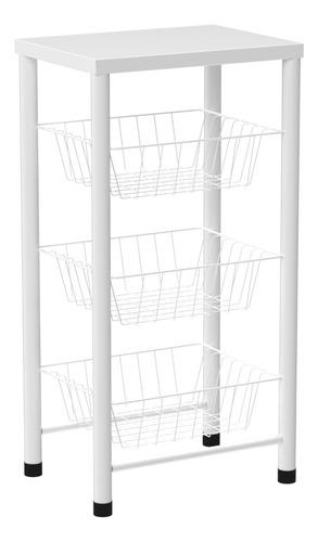 Cesto Organizador Fruteira De Chão Reforçada 3 Cestos