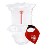 Pañalero Futbol Necaxa Niña Personalizado +babero Bandana