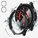 Fundas Para Samsung Watch 5 Pro 45mm X2 Negro + 2vidrios Tem