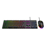 Kit Teclado + Mouse Gamer Xinua Km2 Retro Punk Luz Rgb Pc