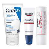 Kit Bolso Crema Hidratante Cerave Protector Labial Eucerin